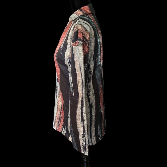 TIE DYE WOMAN SWEATSHIRT V NECK ZIP UP - Picture 5 of 8